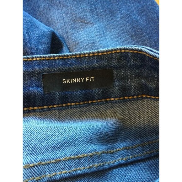 Judy Blue Distressed Skinny Jeans Size 15/32 Denim Ripped Red Plaid Patches - Picture 5 of 10